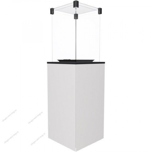 Газовый обогреватель Kratki PATIO/G31/37MBAR/B - белое стекло, с пультом ДУ Строгие формы, теплый свет от горелки. Оптимально для привлечения посетителей в ресторан